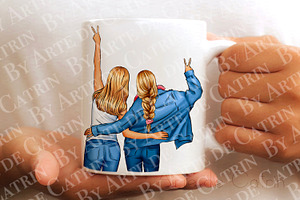 Best Friends Clipart, Besties, Girls