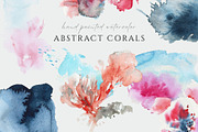 Watercolor Abstract Coral Shapes, an Illustration by Kolorata Art (Thumbnail 1 of 9)
