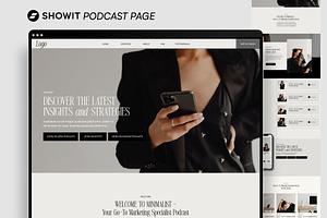 Showit Podcast page Add on, a Landing Page Template by Digital&Chic