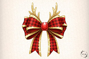 Christmas Coquette Bow Png, an Illustration by Craft Nest (Thumbnail 1 of 6)