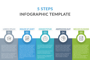 Infographic Template With 5 Elements