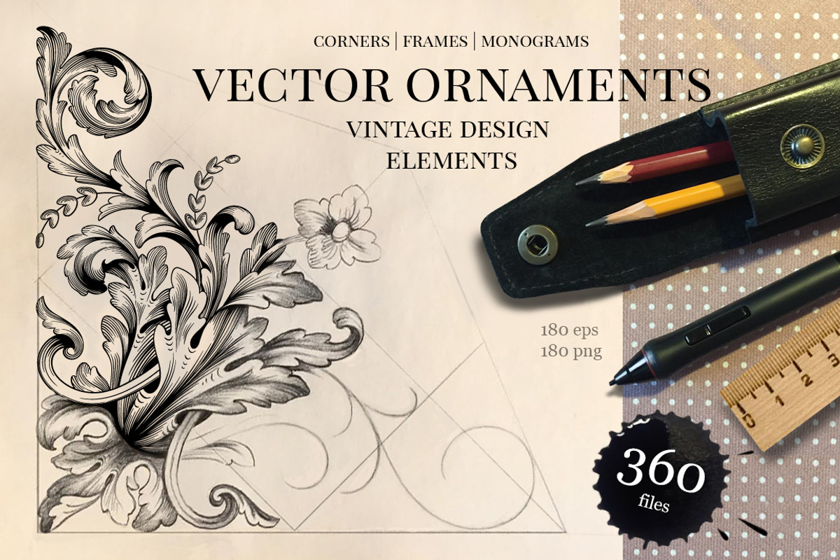 Ornament elements for decorate, a Decorative Illustration by Samira (Photo 1 of 16)
