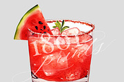 Watermelon Margarita Cocktail, an Illustration by 1801Prints (Thumbnail 3 of 4)
