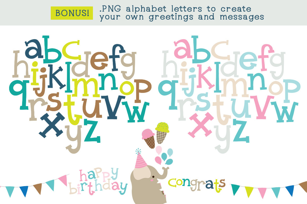 Birthday Buddies Illustration Pack, an Illustration by Quirky Queen Media (Photo 7 of 9)