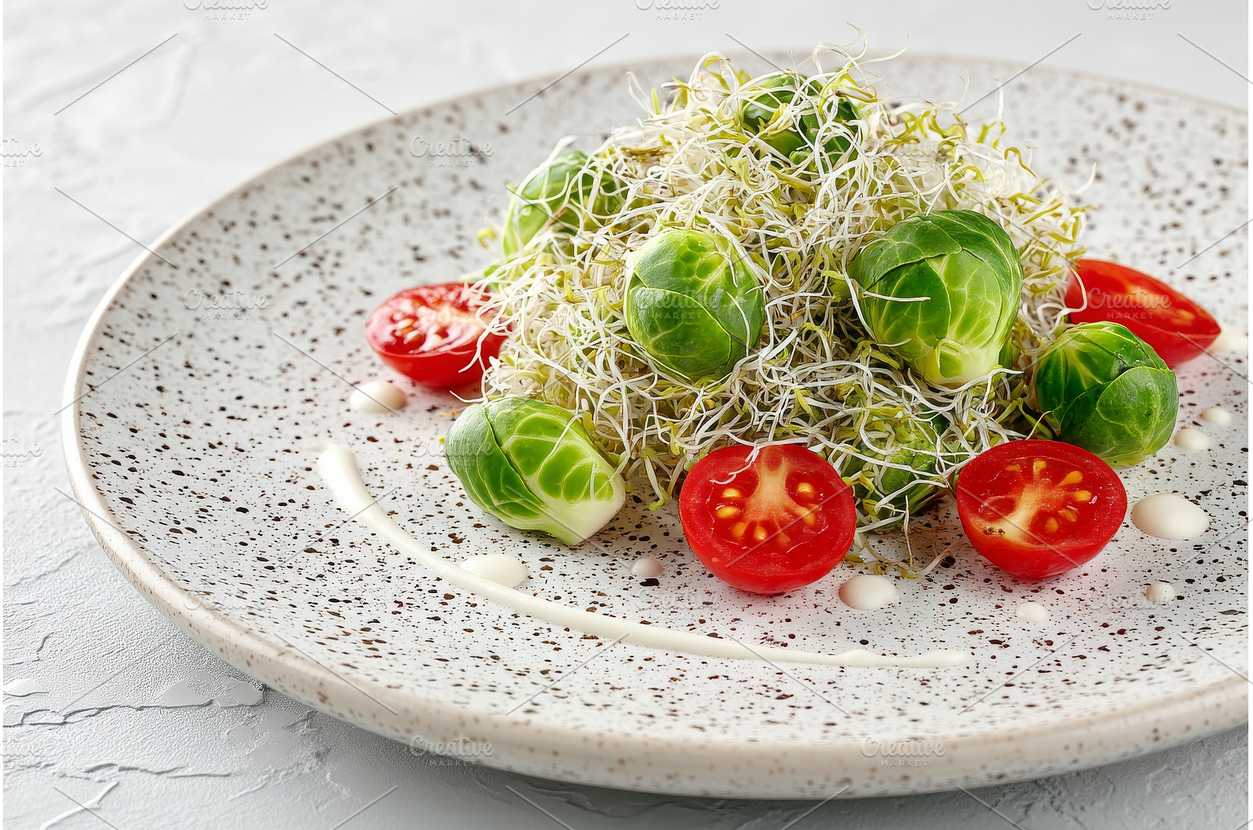 A side view of a vegetarian salad, a Food & Drink Photo by ZinetroN