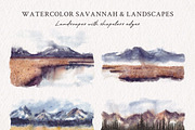 Watercolor Savannah & Landscapes, an Illustration by Yorda Studio (Thumbnail 2 of 12)