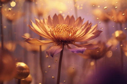 Ethereal underwater scene featuring delicate blossoms drifting amidst the seren, an Abstract Photo by Natalia Klenova's Shop