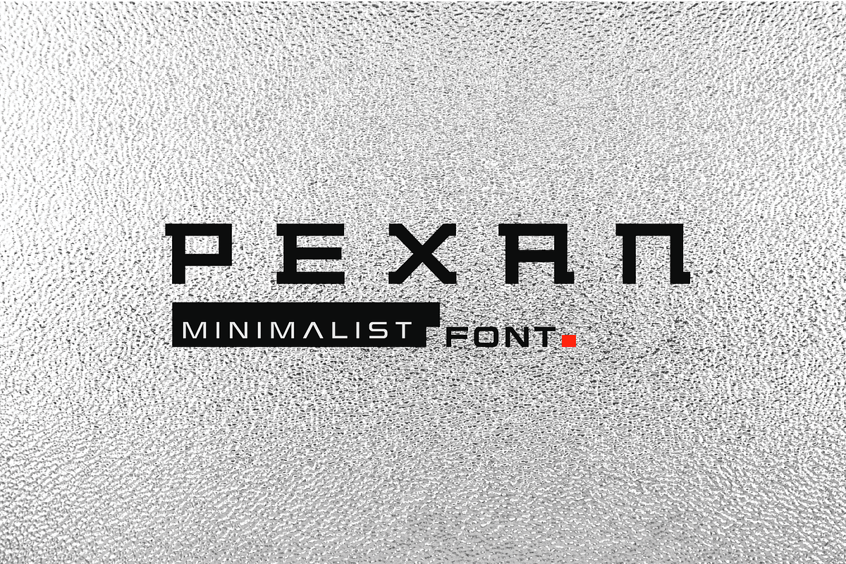 Pexan-Blocky Minimalist Font, a Slab Serif Font by Ebad Designs (Photo 1 of 7)