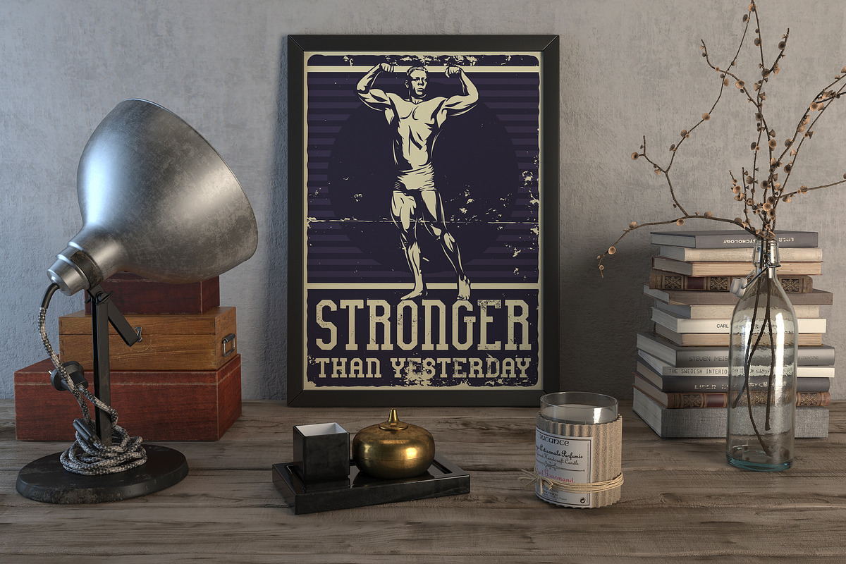 Bodybuilder Layered Font, a Symbol Font by VozzyStock (Photo 11 of 12)
