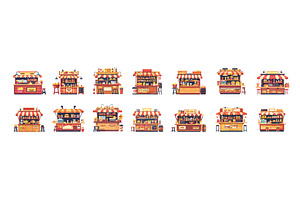 Street food eatery cartoon style, an Object Illustration by Stock-Smart-Start