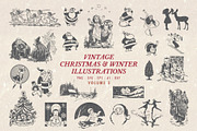 Vintage Christmas Illustrations Vol3, a Seasonal Illustration by Seaquint (Thumbnail 1 of 6)