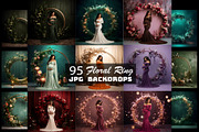 Floral Ring Backdrops Maternityshoot, a Background Graphic by Chipshpow Graphics (Thumbnail 1 of 13)