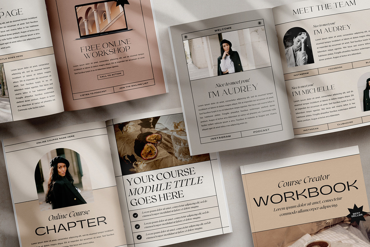 Aesthetic Workbook Template CANVA, a Brochure Template by Studio Loire (Photo 3 of 18)