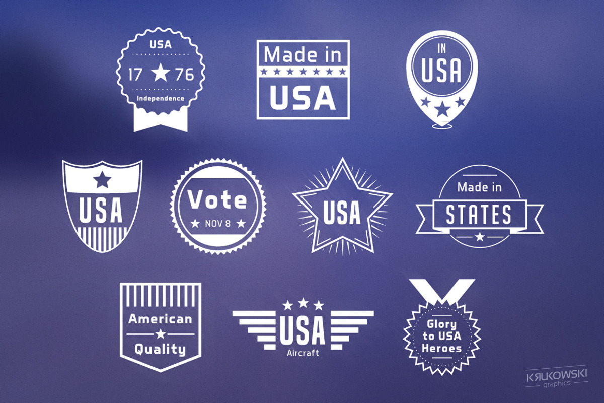 American Badges Logos, a Branding & Logo Template by Krukowski Graphics (Photo 2 of 3)