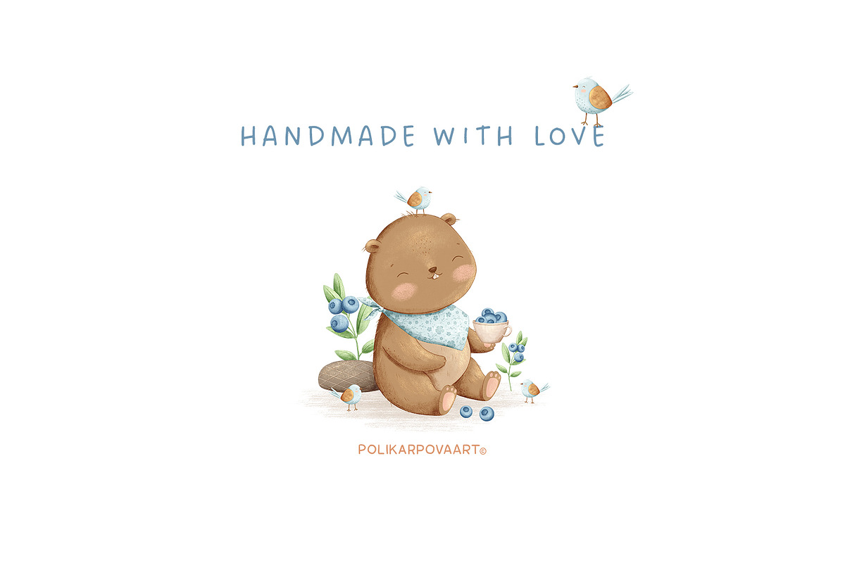 Berry Summer - kids collection, an Animal Illustration by polikarpovaart (Photo 21 of 21)