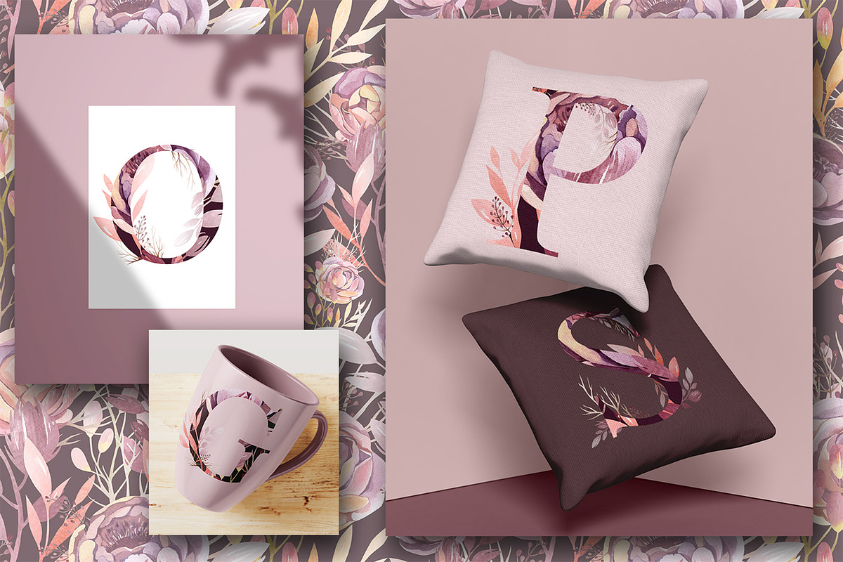 Autumn Floral Watercolor Clipart, a Decorative Illustration by LenArt (Photo 12 of 18)