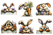 Funny Easter Bunny Peeking Clipart, an Illustration by designcity5 (Thumbnail 5 of 5)