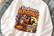 Halloween Reading Cat Book Lover PNG, an Object Graphic by Zahyl Studio (Thumbnail 3 of 7)