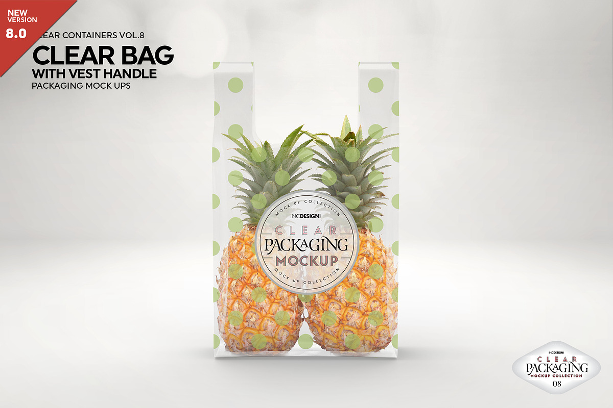 Clear Bag with Vest Handle Mockup, a Product Mockup by INCDesign (Photo 1 of 7)