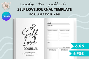 Self Love Journal Template Canva KDP