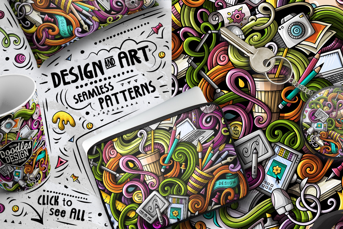 Design & Art Cartoon Doodle Big Pack, a Decorative Illustration by BALABOLKA (Photo 10 of 10)