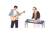 People play musical instruments set, an Education Illustration by Good Studio (Thumbnail 3 of 5)