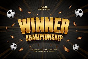 Text Effect Winner Championship