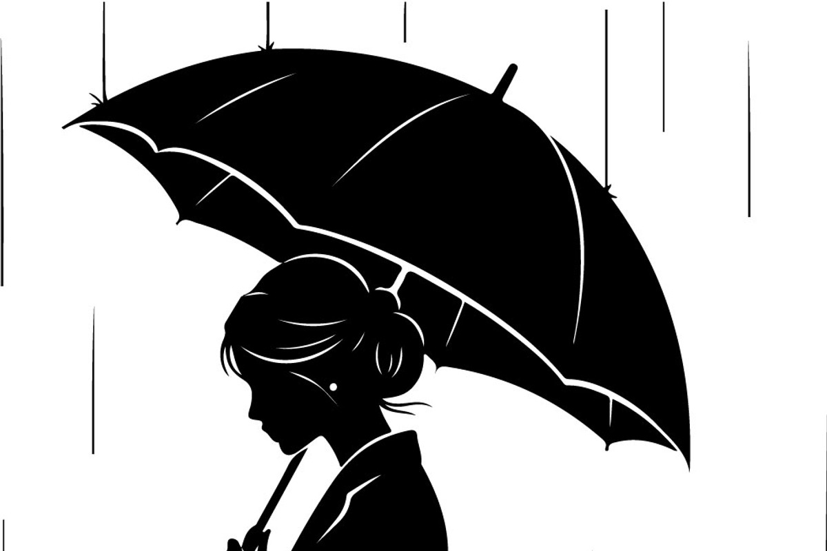 Women with Umbrella Silhouette Bundl, an Illustration by Designs_River (Photo 2 of 10)