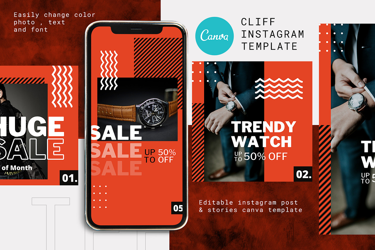 Canva Instagram Template Cliff, a Social Media Template by Lythcreative
