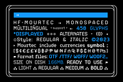 HF Mourtec Monospaced, a Sans Serif Font by 24Design Studios (Thumbnail 5 of 14)