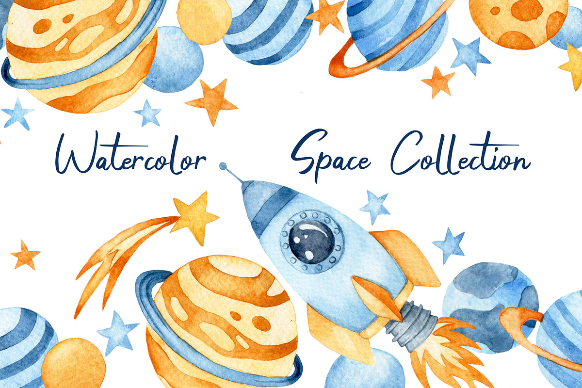 Cartoon Space Collection, an Illustration by made by Tanya (Photo 1 of 3)