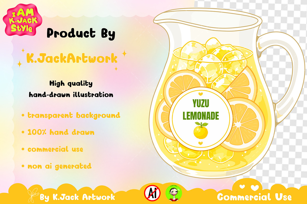 Cute Yuzu Lemonade Drink Clipart, a Food Illustration by K.JackArtwork (Photo 3 of 4)