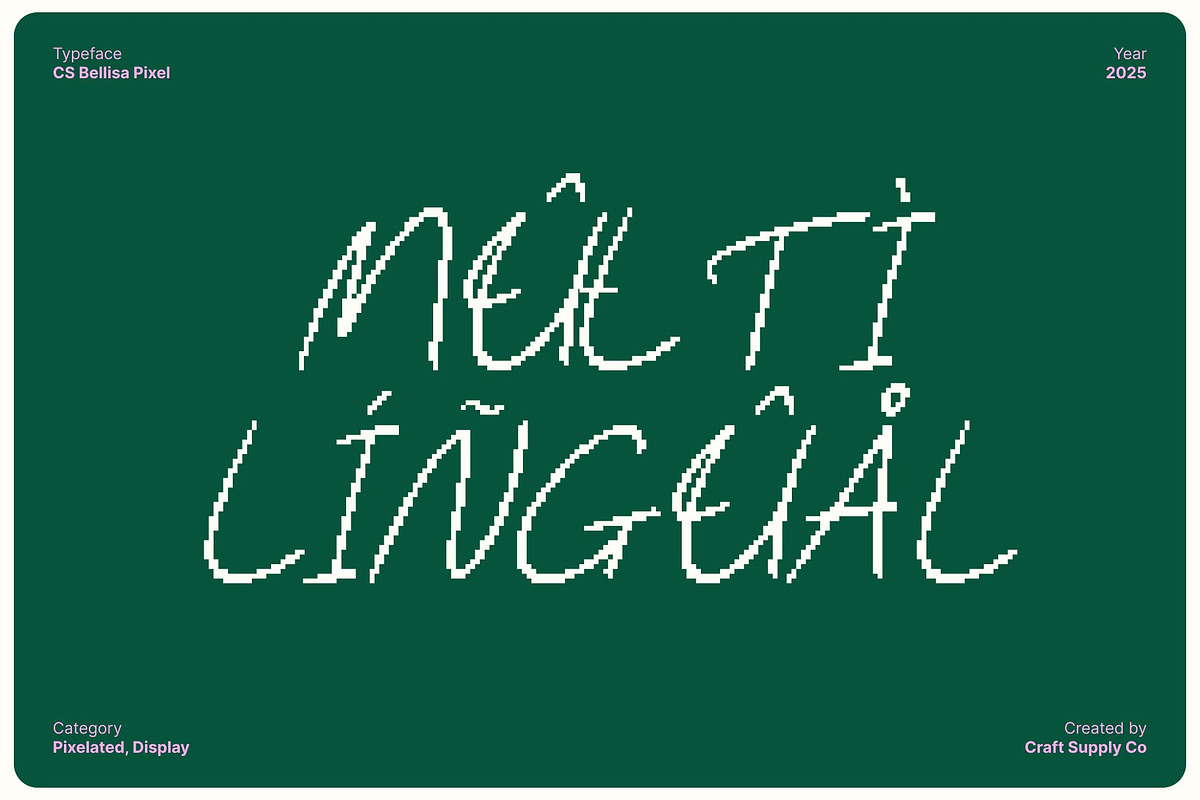 CS Bellisa Pixel, a Handwritten Font by Craft Supply Co. (Photo 7 of 8)