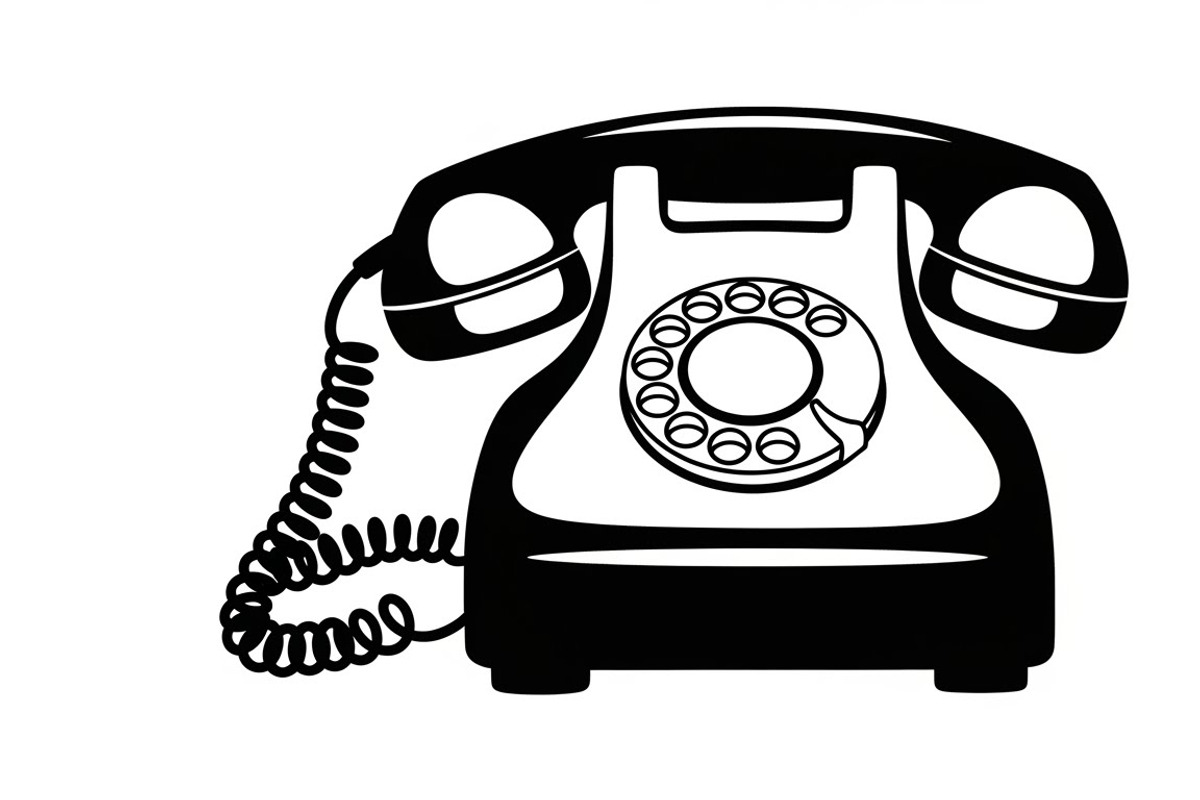 A classic vintage phone silhouette, an Illustration by Amazin_art (Photo 24 of 25)