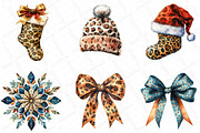 Watercolor Leopard Print Christmas, an Illustration by DreamPrint404 (Thumbnail 3 of 7)