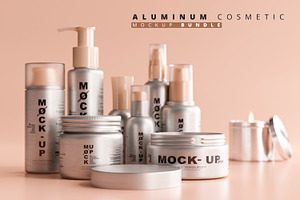 Aluminum Cosmetic Mockup Bundle