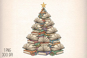 Books Christmas Tree Teacher PNG, an Illustration by Daily.Designs (Thumbnail 1 of 5)
