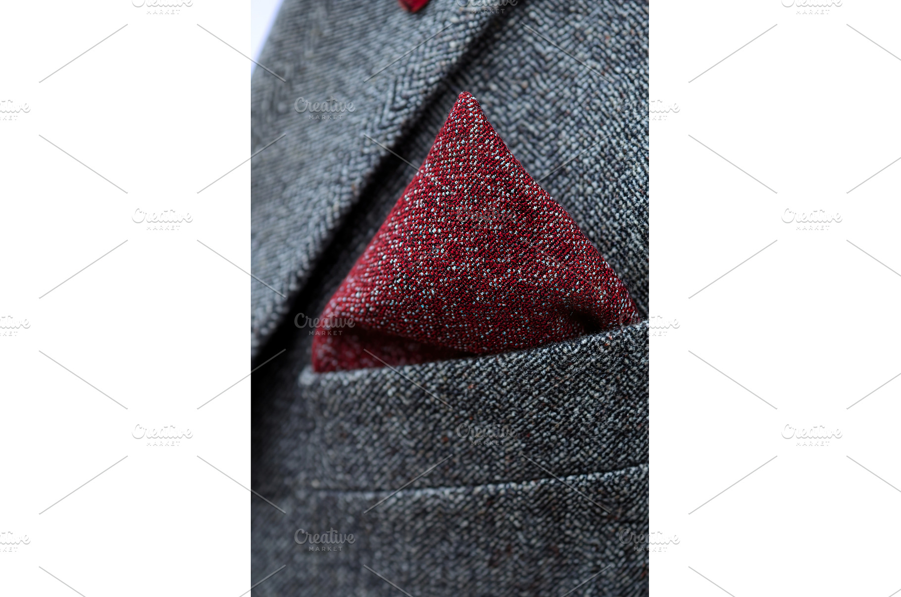 Knot fold pocket square adds bold, a Beauty & Fashion Photo by Lermont51