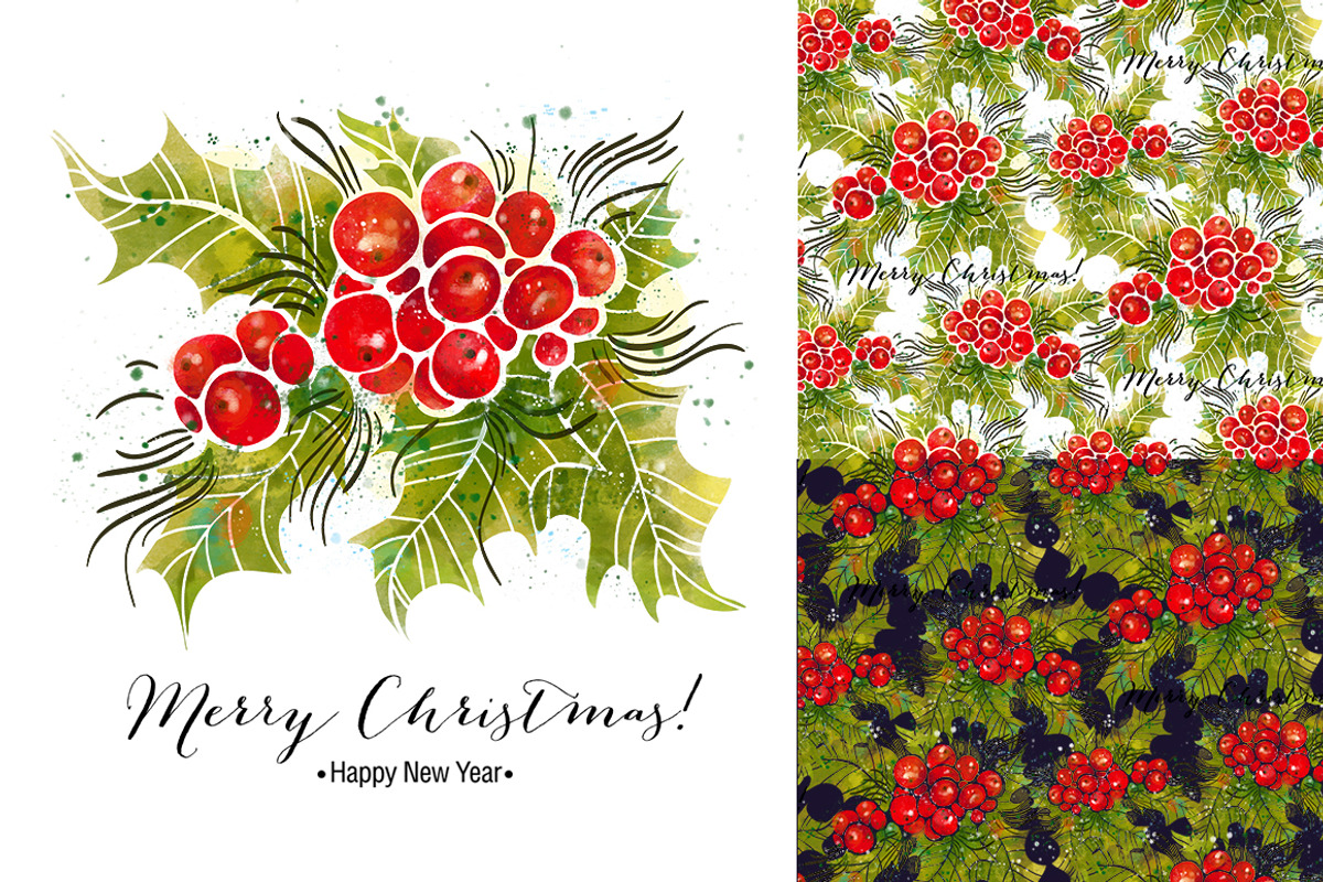 Merry Christmas pattern, a Pattern Graphic by coconut_forest (Photo 1 of 2)