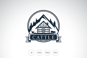 Cattle Farm Logo Template