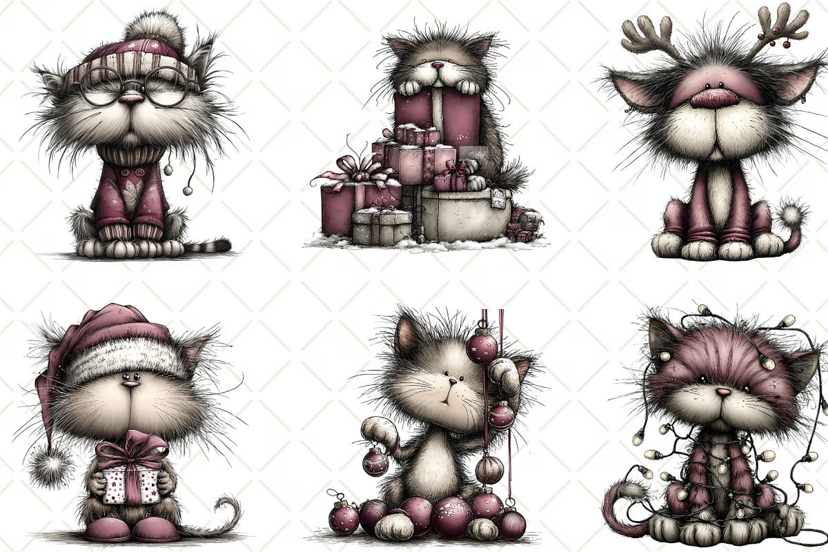 Quirky Christmas Cat, an Illustration by Black Bird Studio (Photo 4 of 6)