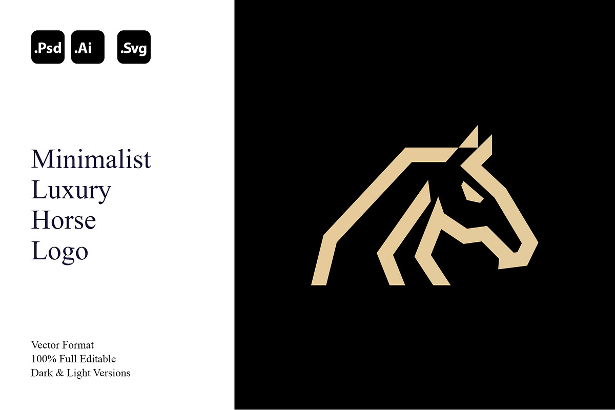 Minimalist Luxury Horse Logo, a Branding & Logo Template by Luxury Logos (Photo 1 of 4)