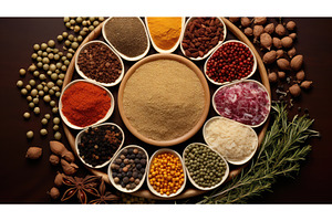 artistic abstract food background ai, an Abstract Photo by pikepicture