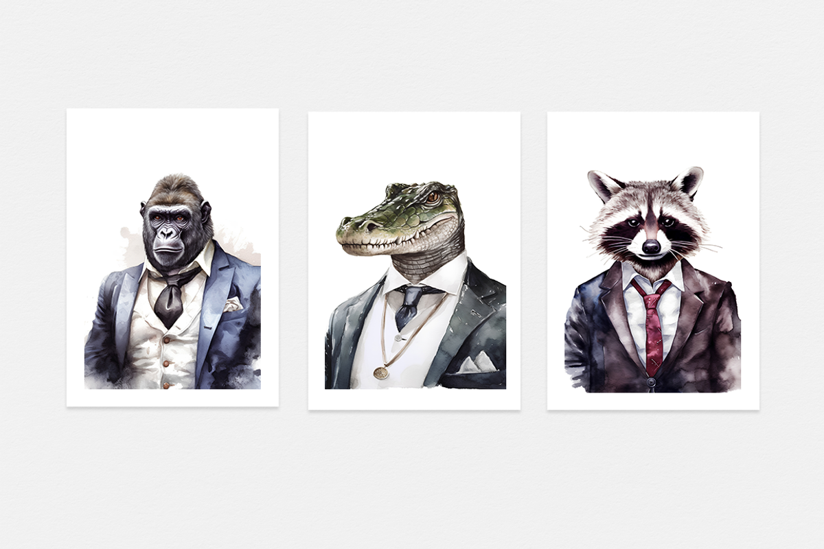 Animals in Suits Collection, an Animal Illustration by artsy-fartsy (Photo 6 of 14)