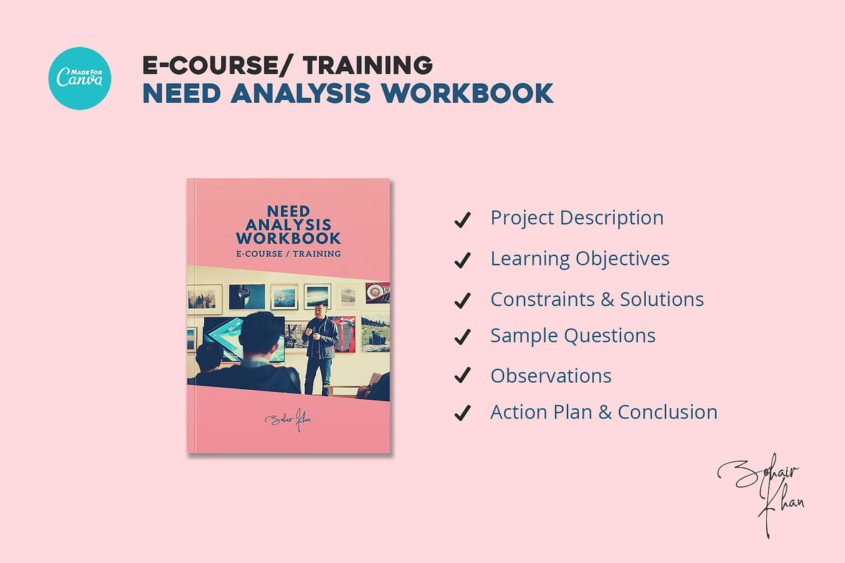 Canva Need Analysis Workbook, a Templates & Theme by ZohairKhanLtd (Photo 1 of 2)