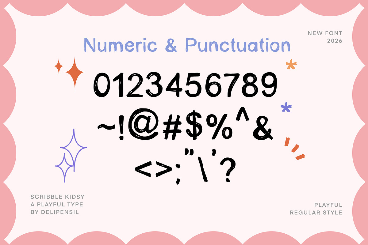 Scribble Kidsy - Playful Handwritten, a Handwritten Font by delipensil (Photo 7 of 8)