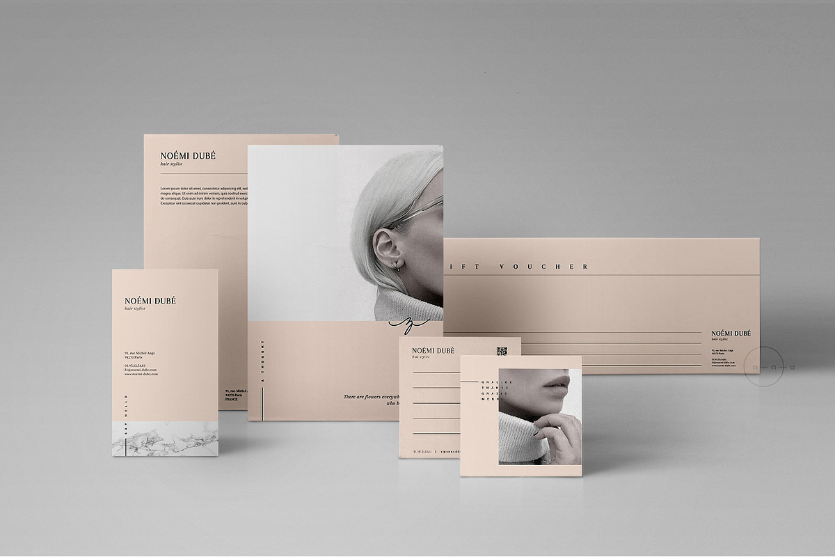 Brand Stationery Pack • Noémi, a Books & Magazine Mockup by Nonola (Photo 1 of 8)