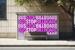 Bus Stop Billboard Mockup PSD