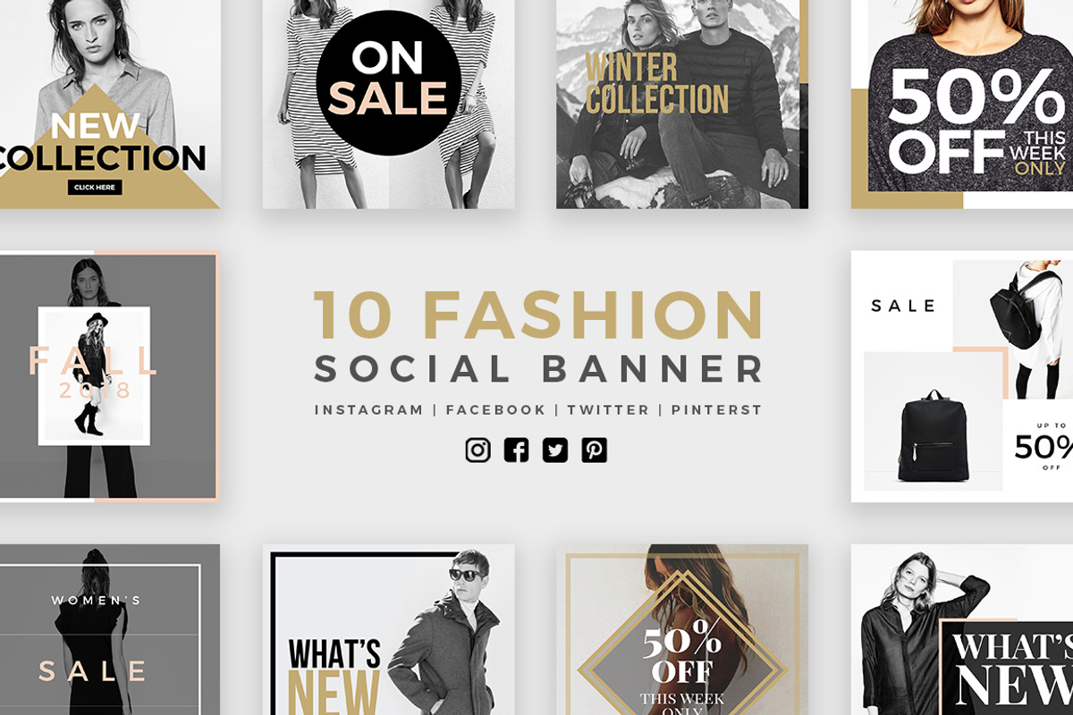 Fashion Social Banner Pack, a Social Media Template by MinimalStudioCo (Photo 6 of 6)