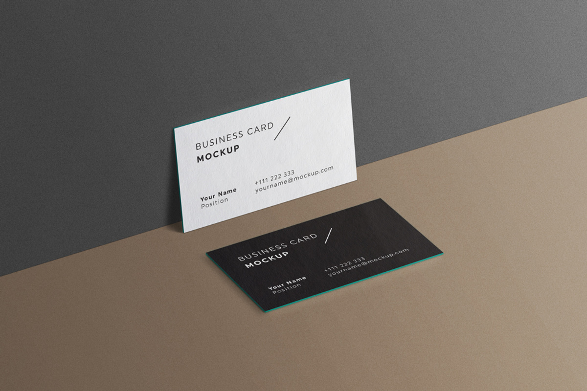 Coloured Edge Business Card Mockups, a Business Card Template by Dopestype (Photo 2 of 7)